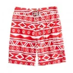 9″ Jcrew Board Shorts Oahu Print Mens Swimwear
