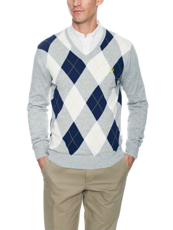fred perry Argyle V-Neck Sweater