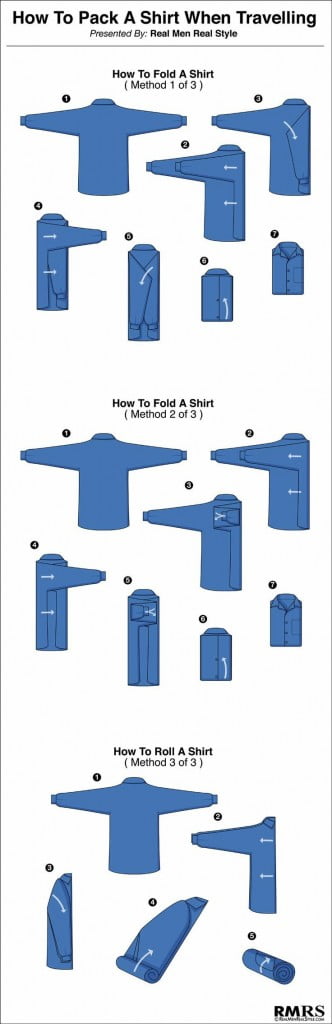 how to fold a mens dress shirt