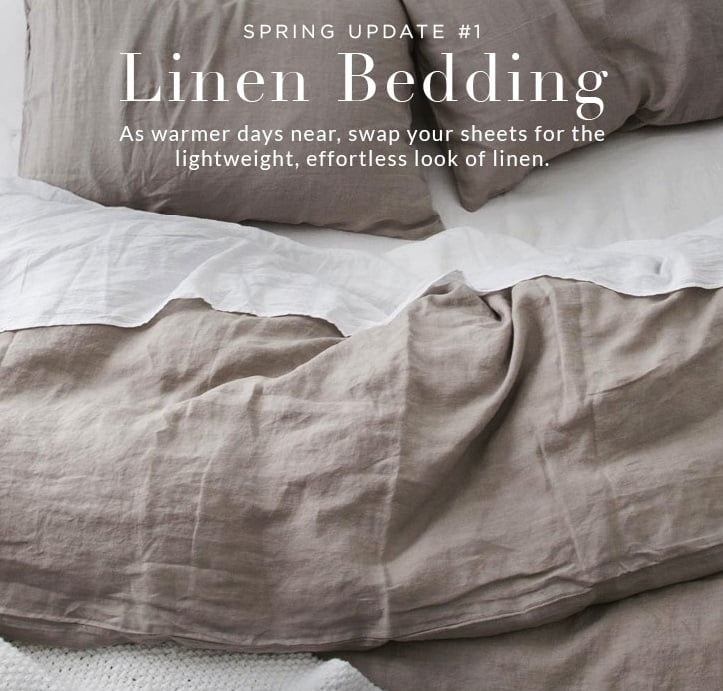 spring bedroom update linen bedding