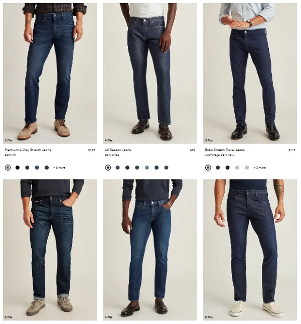 Men's Dark Denim Jeans for Stylish Casual Office Look
